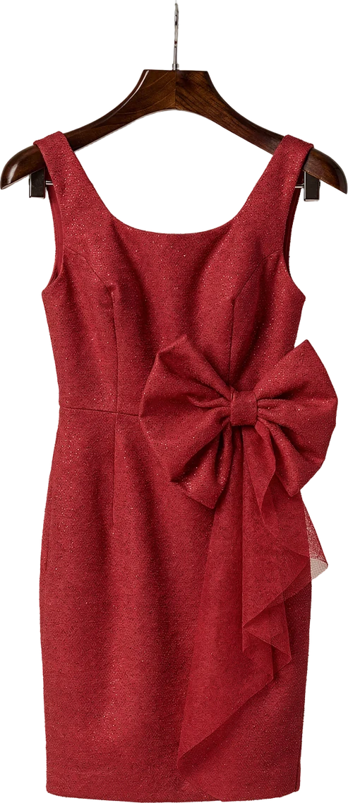 The Cay Cocktail Dress on a hanger