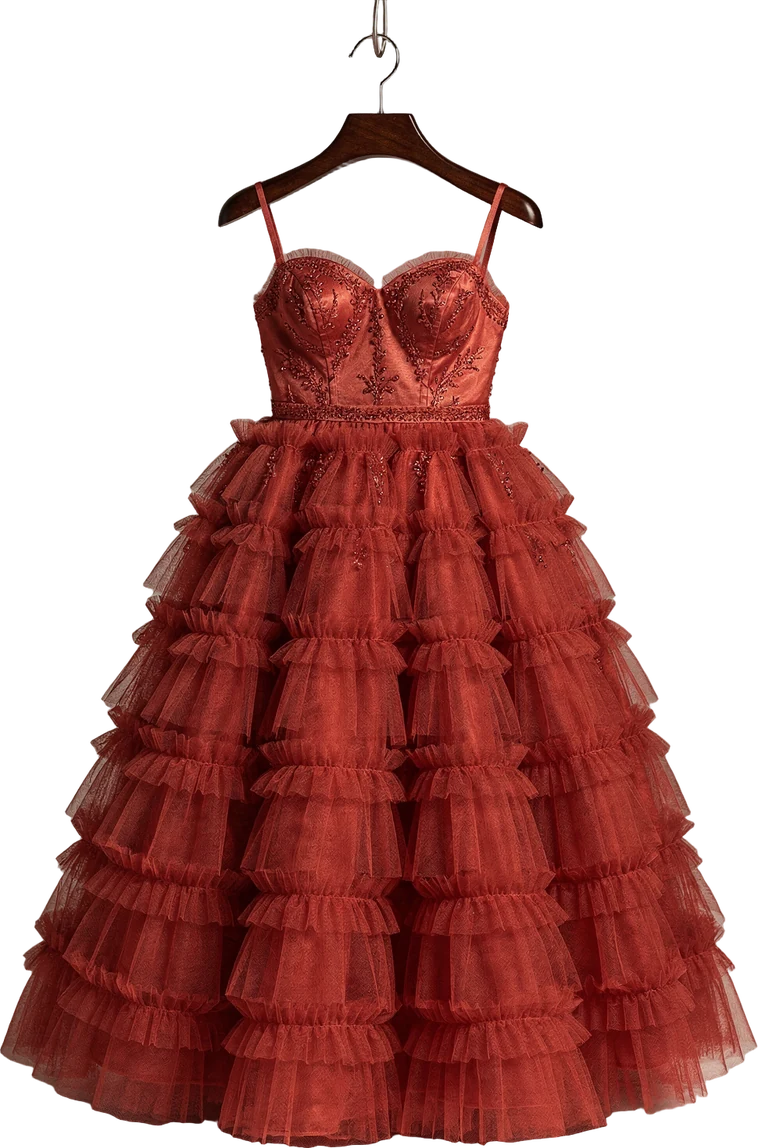 The Exuma Ball Gown on a hanger