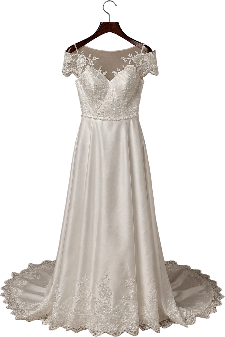 The Nassau Bridal Gown on a hanger